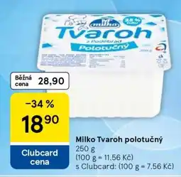 Tesco Milko Tvaroh polotučný nabídka