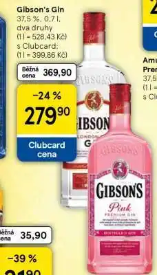 Tesco Gibson‘s Gin nabídka
