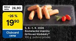 Tesco Kostelecké Uzeniny Grilovací klobásky nabídka