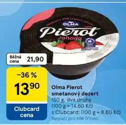 Tesco Olma Pierot smetanový dezert nabídka