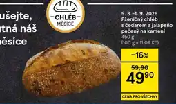 Tesco Pšeničný chléb s čedarem a jalapeño pečený na kameni nabídka