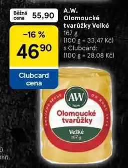 Tesco A.W. Olomoucké tvarůžky velké nabídka