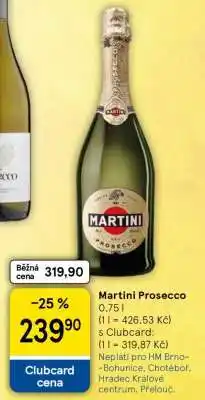 Tesco Martini Prosecco nabídka