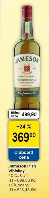 Tesco JAMESON Irish whiskey nabídka