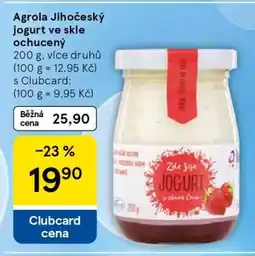 Tesco Agrola Jihočeský jogurt ve skle ochucený nabídka