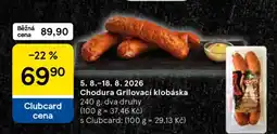Tesco Chodura Grilovací klobáska nabídka