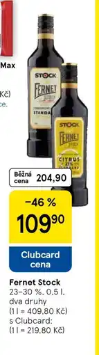Tesco Fernet Stock nabídka