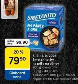 Tesco SMETANITO Sýr na gril a na pánev nabídka
