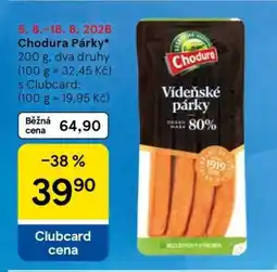 Tesco Chodura Párky nabídka