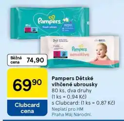 Tesco Pampers Dětské vlhčené ubrousky nabídka