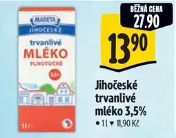 Albert Jihočeské Trvanlivé mléko 3,5% nabídka