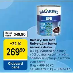 Tesco Balakryl Uni mat Univerzální barva na kov a dřevo nabídka