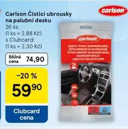 Tesco Carlson Čistící ubrousky na palubní desku nabídka