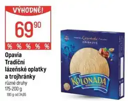 Globus Opavia Tradiční lázeňské oplatky a trojhránky nabídka
