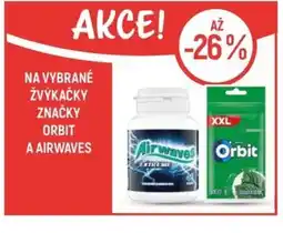 Globus Na vybrané žvýkačky značky Orbit a Airwaves nabídka