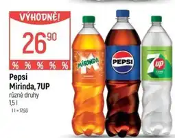 Globus Pepsi Mirinda, 7UP nabídka