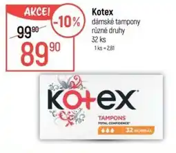 Globus Kotex dámské tampony nabídka