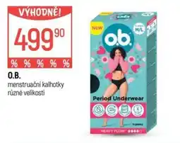 Globus O.B. menstruační kalhotky nabídka