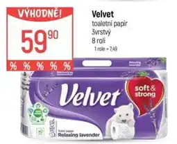 Globus Velvet toaletní papír nabídka