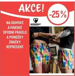 Globus Na dámské a pánské spodní prádlo a ponožky značky Represent nabídka