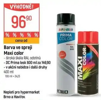 Globus Barva ve spreji Maxi color nabídka