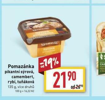 Billa Pomazánka pikantní sýrová nabídka