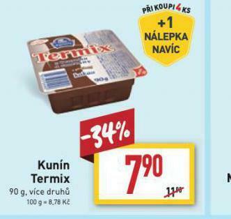 Billa Kunín termix nabídka