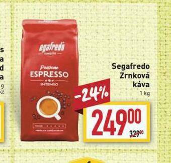 Billa Segafredo zrnková káva nabídka