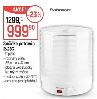 Globus Sušička potravin R-283 nabídka