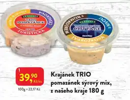 MP Krásno Krajánek TRIO pomazánek sýrový mix, z našeho kraje nabídka