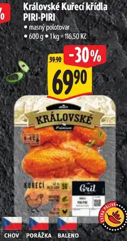 Albert Královské Kuřecí křídla PIRI-PIRI nabídka