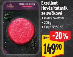 Albert Excellent Hovězí tatarák ze svíčkové nabídka