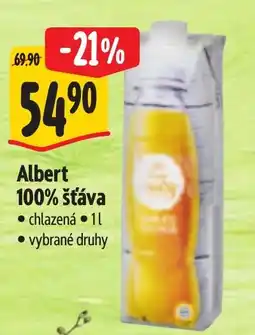 Albert Albert 100% šťáva nabídka