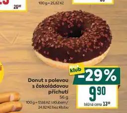 Billa Donut s polevou s čokoládovou příchutí nabídka