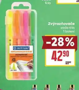 Billa Zvýrazňovače sada 4 ks nabídka