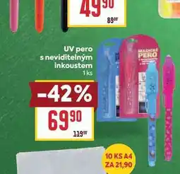 Billa UV pero s neviditelným inkoustem 1ks nabídka