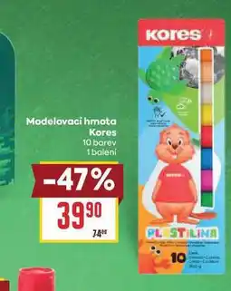 Billa Modelovací hmota Kores 10 barev 1 balení nabídka