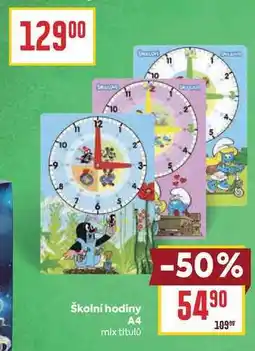 Billa Školní hodiny A4 mix titulů nabídka