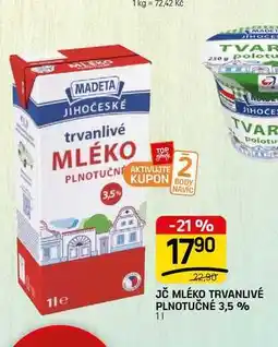 Flop JČ MLÉKO TRVANLIVÉ PLNOTUČNÉ 3,5 % 11 nabídka