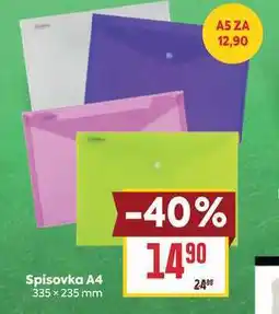 Billa Spisovka A4 335 x 235 mm nabídka