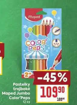 Billa Pastelky trojboké Maped Jumbo Color'Peps 12 ks nabídka