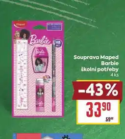 Billa Souprava Maped Barbie školní potřeby 4 ks nabídka
