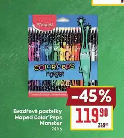Billa Bezdřevé pastelky Maped Color'Peps Monster 24 ks nabídka