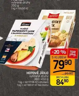 Flop HOTOVÉ JÍDLO vybrané druhy nabídka
