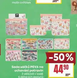 Billa Sada sáčků PEVA na uchování potravin 3 velikosti v sadě 6 dětských designu nabídka