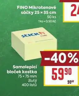Billa Samolepicí bloček kostka 75 x 75 mm žlutý 400 listů nabídka