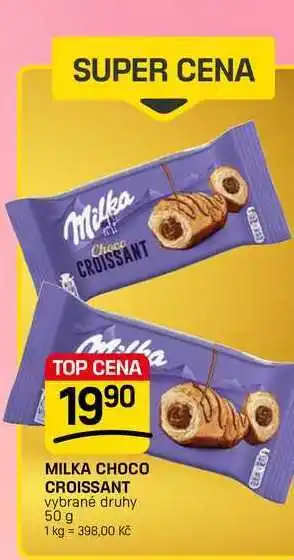 Flop MILKA CHOCO CROISSANT vybrané druhy nabídka