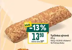 Billa Tyčinka sýrová nabídka