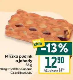 Billa Mřížka pudink a jahody nabídka