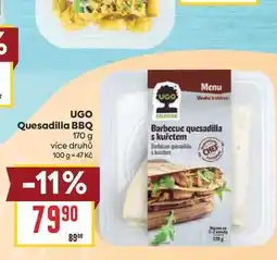 Billa UGO Quesadilla BBQ nabídka